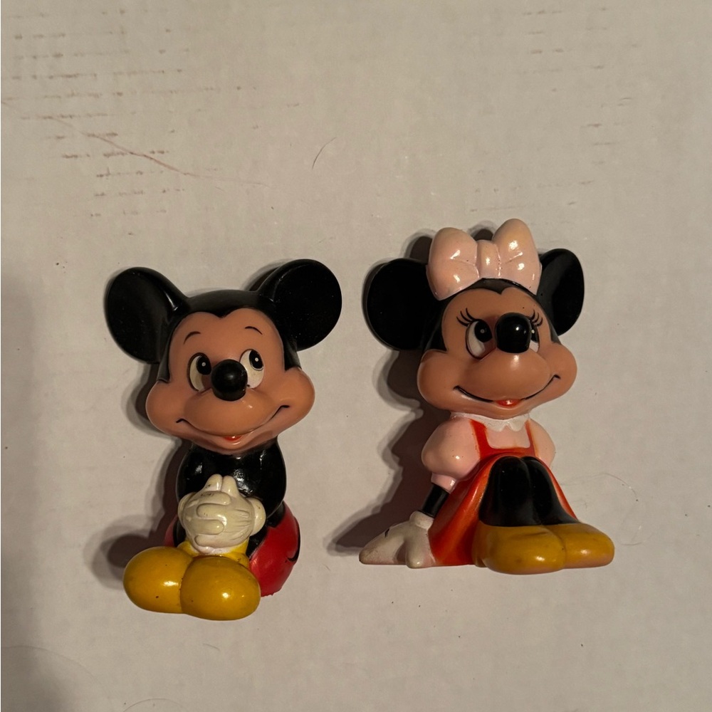 Disney Mickey and Minnie Mouse Figures - Black, Red, Yellow, White